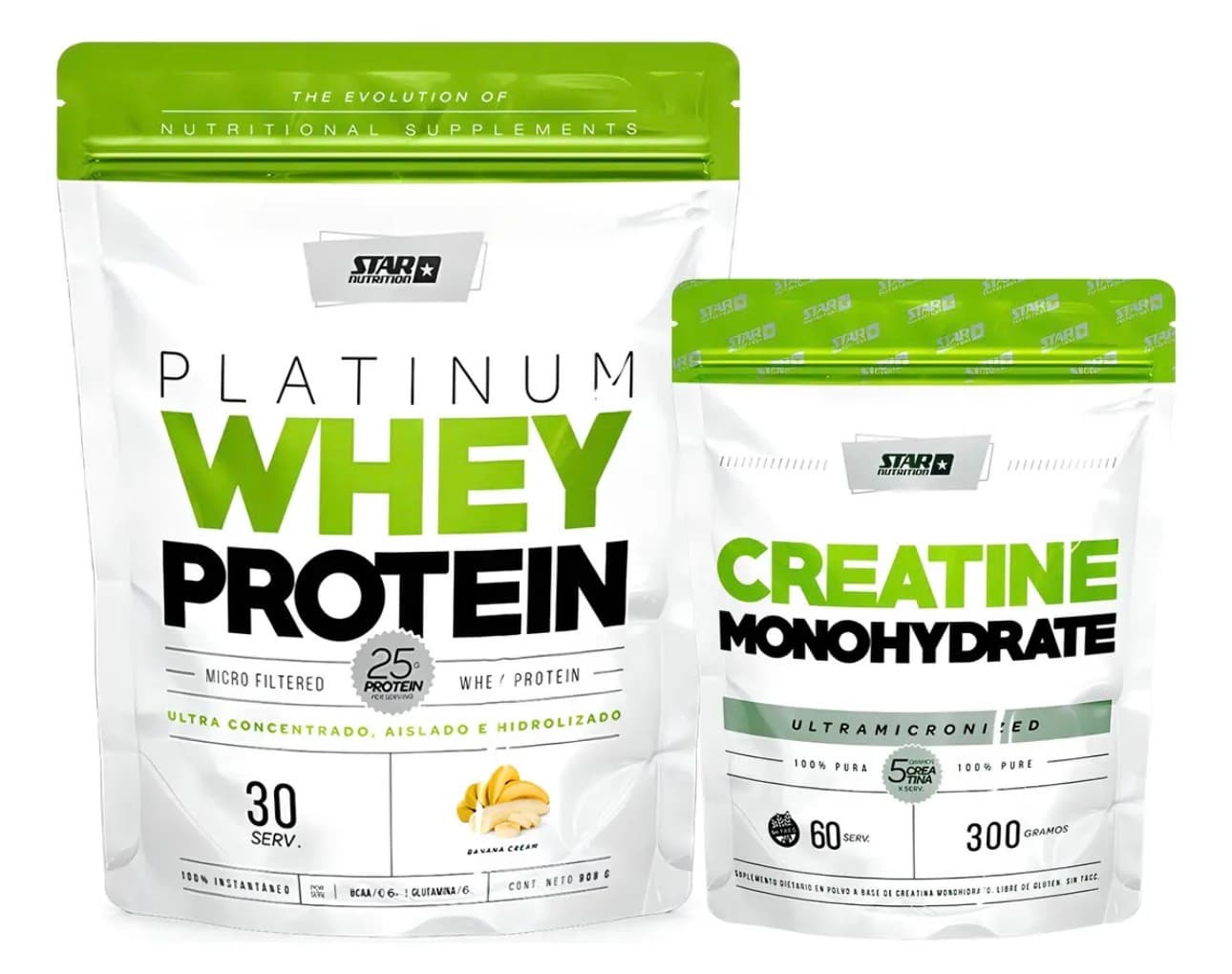 Combo Proteína Star + Creatina Doypack 300g