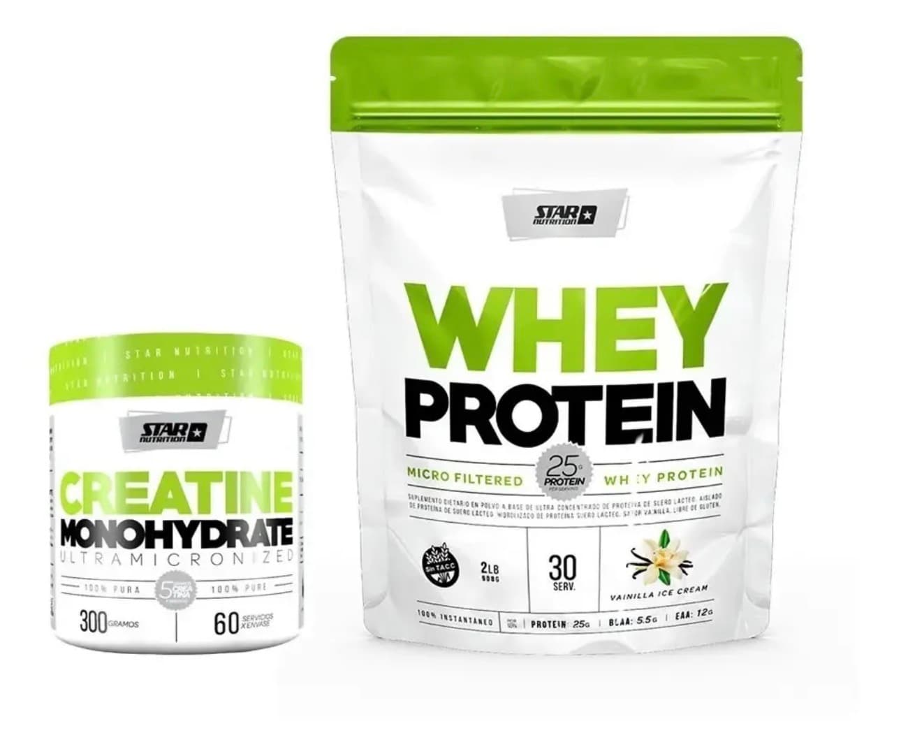 Combo Proteína Star + Creatina en Pote 300g